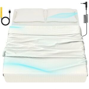 BRAND NEW Grounding Bed Sheet Set - Organic Cotton and Silver, Queen, Beige